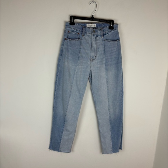 ABERCROMBIE & Fitch The Ankle Straight Seemed Front Jeans Size 30 /10 Curve Love - Picture 3 of 6